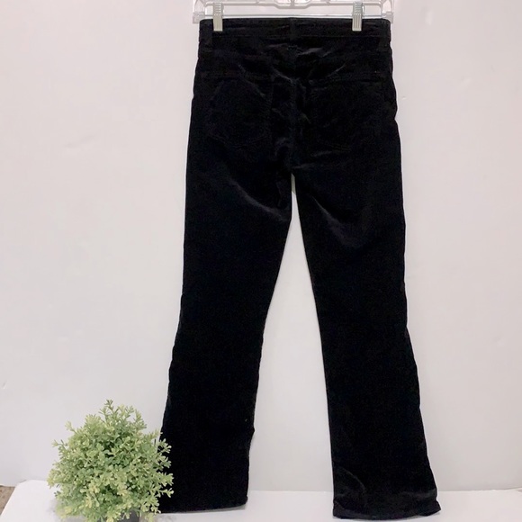 J Brand Mid Rise Black Velvet Crop Pants Jeans Size 25 - Picture 4 of 12